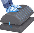 CushZone Foot Rest for Under Desk at Work Adjustable Foam for Office and Home, Office Desk Accessories，Comfortable Footrest with 2 Adjustable Heights，Back & Hip Pain Relief (Gray-16.9 in)