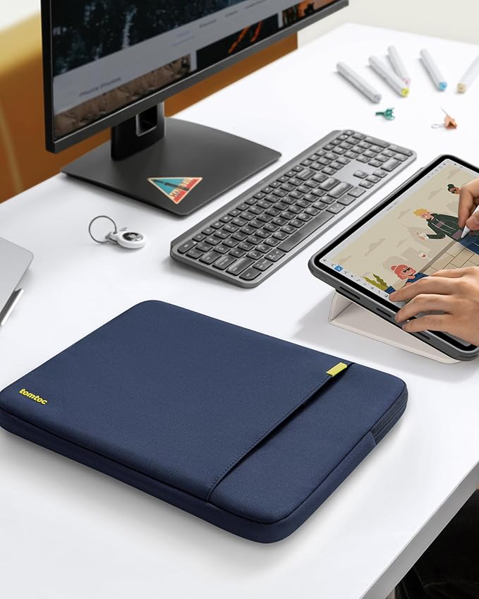 tomtoc 360° Protective Tablet Sleeve for 2026 iPad Air 11-inch (M4/M3/M2), iPad Pro 11-inch (M5/M4/4th/3rd/2nd/1st Gen) with Magic Keyboard/Smart Keyboard Folio, 11" iPad Water-Resistant Tablet Case