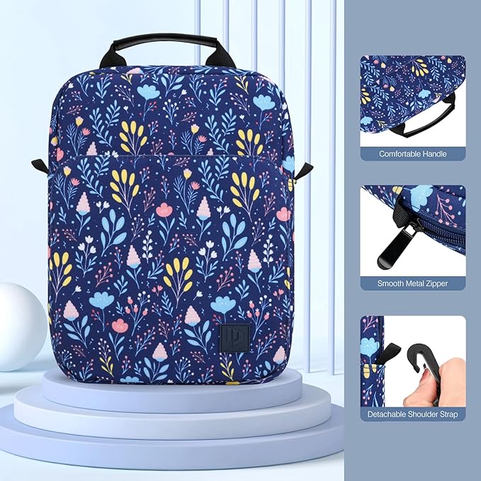 Dadanism 13 Inch Tablet Sleeve Shoulder Bag with Handle for iPad Pro 13" M4 2024, iPad Air 13", iPad Pro 12.9", Galaxy Tab S10+ Plus/S9 FE+/S9+ Plus 12.4", Remarkable Paper Pro 11.8", Night Blue