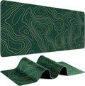 Gaming Mouse Pad - (31.5"×11.8") Topographic Large Mouse Pads for Desk - Desk Mat for Keyboard and Mouse with Non-Slip Base, Desks Pad Matfor Game/Office & Home