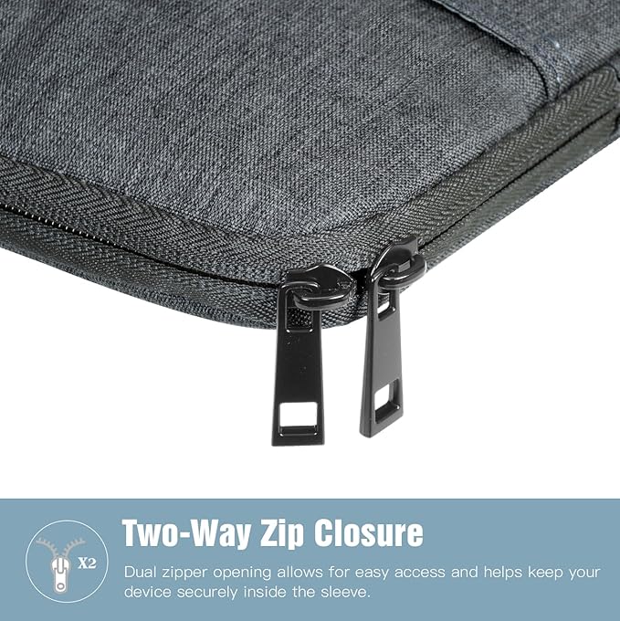 TiMOVO 13 Inch Tablet Sleeve for iPad Air 13" M3 2025, iPad Pro 13"/12.9", Galaxy Tab S9 Plus/S10+/S9 FE+, Remarkable Paper Pro 11.8", Protective Pocket Bag, Space Gray