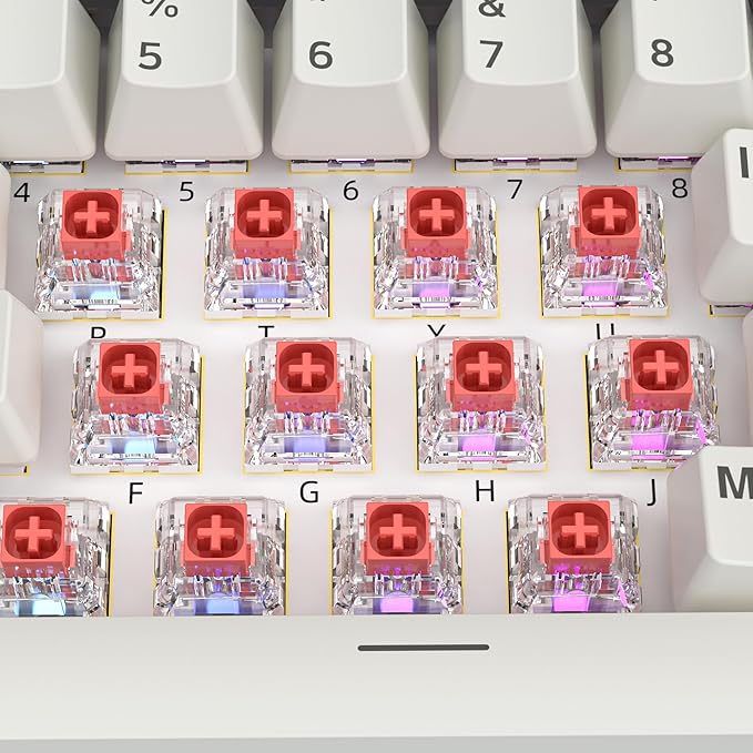 Kailh Box Red Switches for Mechanical Keyboard,3-Pin 45gf Linear/Factory Lubed/Dust&Waterproof Switches(Kailh Box Red,90Pcs)