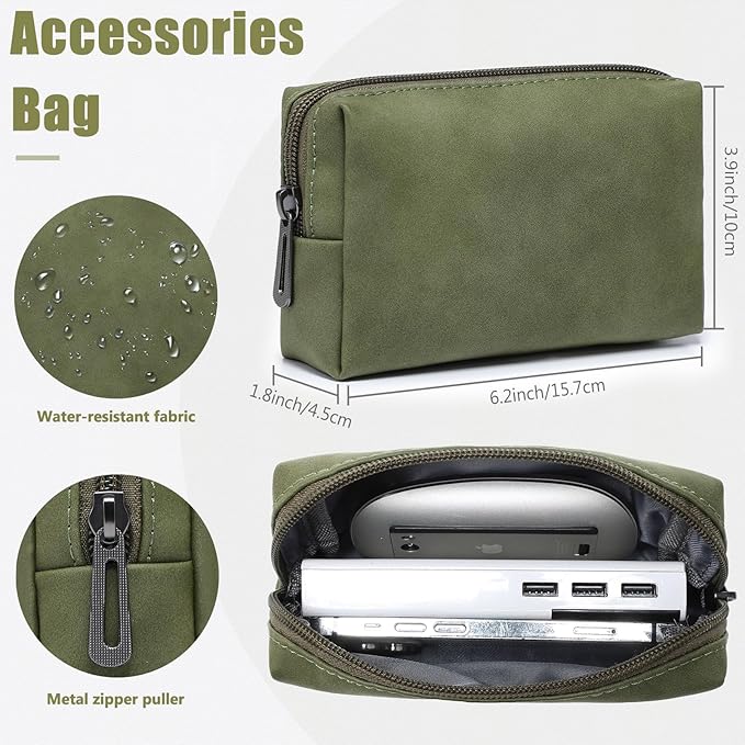 HYZUO 13.3-14 Inch Laptop Sleeve Case with Stand Feature for MacBook Pro 14 M5/M4/M3/M2/M1 2026-2021, MacBook Pro/Air 13.3, 13.5" 13.8" Surface Laptop, HP Spectre X360 13/14, Olive Green