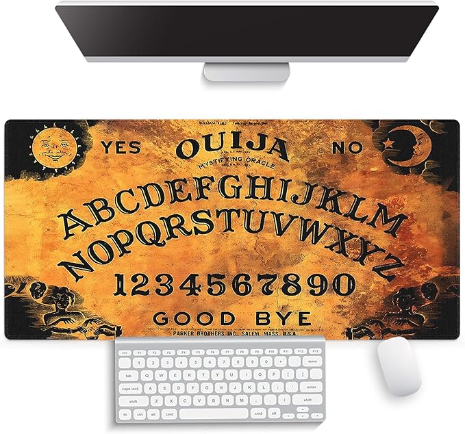 Large Gaming Mouse Pad (31.5" x 15.8") -‌ Vintage Ouija Board with Classic Design, Extra Large Office Accessories, Premium Stitched Anti-Slip Office Desk Mat