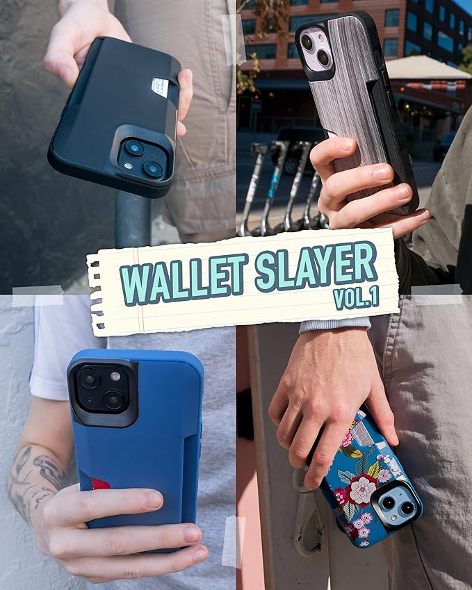Smartish® iPhone 14 Wallet Case - Wallet Slayer Vol. 1 [Slim + Protective] Credit Card Holder - Drop Tested Hidden Credit Card Slot Cover for Apple iPhone 14 - Flavor of the Month