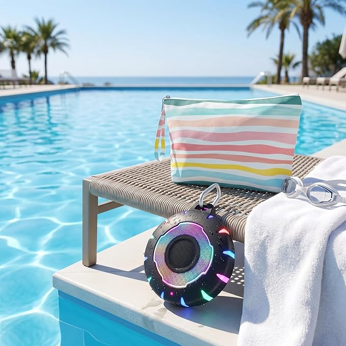 HEYSONG Bluetooth Shower Speaker + Waterproof Beach Bag – Rugged & Ready for Any Adventure