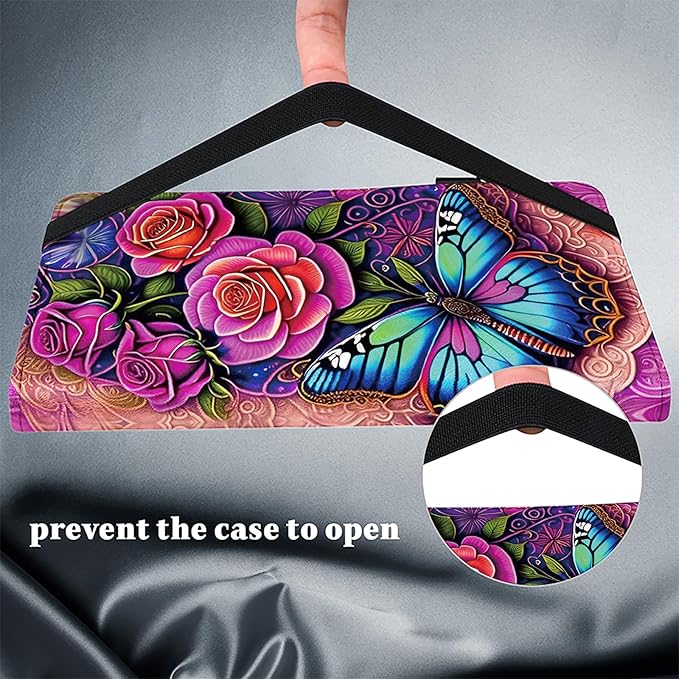Case for iPad 9th/8th/7th Generation 10.2 Inch (2021/2020/2019), iPad Air 3 2019/ Pro 10.5 2017 Case with Auto Wake/Sleep & Elastic Band, Multi-Angle Viewing Stand Cover - Colorful Butterfly