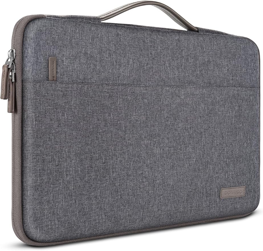 DOMISO 15.6 inch Laptop Case Sleeve Protective Cover Compatible with 16 inch MacBook Pro M4 M3 M2/Pro Max,15.6-16 inch HP Dell ASUS Lenovo Chromebook,Waterproof Computer Cases Bag,Dark Grey