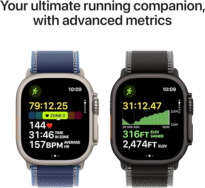 Apple Watch Ultra 3 [GPS + Cellular 49mm] Running & Multisport Smartwatch w/ Rugged Titanium Case w/ Black Alpine Loop - M w/ AppleCare+ (2 years)