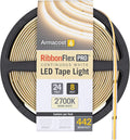 Armacost Lighting RibbonFlex Pro 24V White COB LED Strip Light Tape 2700K, 442 Lumens/Ft, 2.5M 173110