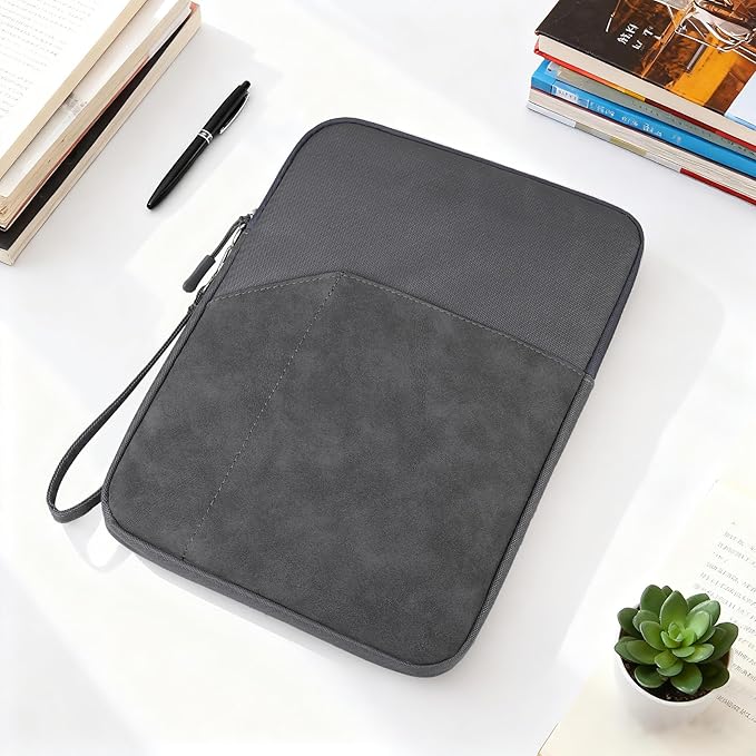 Lacdo Tablet Sleeve Case for 11 inch iPad A16 / 11 Inch IPad Air M4 M3 M2 / 11" iPad Pro M5 M4 / 10.9" ipad / 10.2" iPad /10.9" IPad Air / 11" Samsung Galaxy Tab A9+, Protective iPad Sleeve, Dark Gray