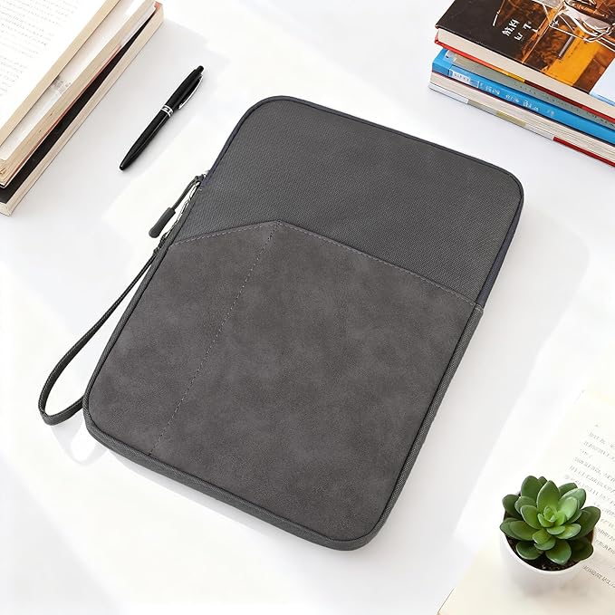 Lacdo Tablet Sleeve Case for 11 inch iPad A16, 11 Inch IPad Air M4 M3 M2, 11" iPad Pro M5 M4, 10.9 inch ipad/IPad Air, 10.2" iPad, 11" Samsung Galaxy Tab A9+, Ipad Sleeve Fit Magic Keyboard, Dark Gray