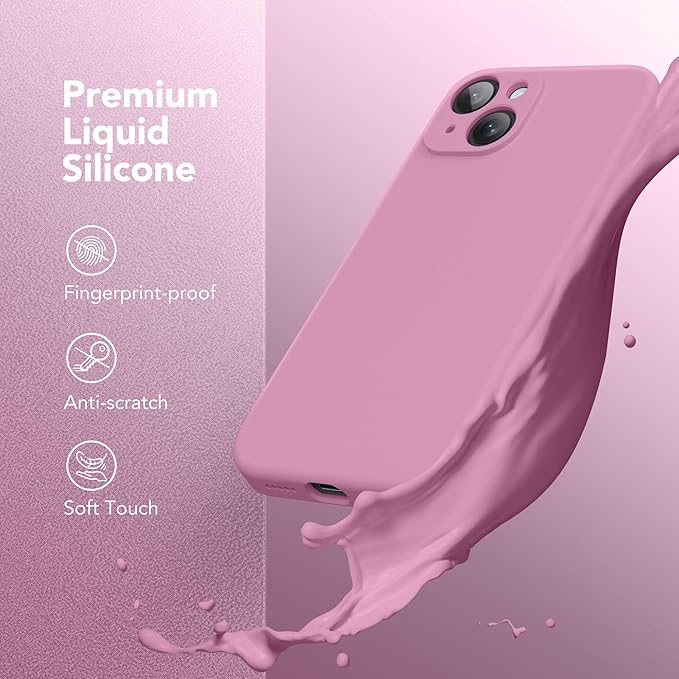 Magnetic for iPhone 14 Case, Compatible with MagSafe, [Full Camera Protection][Screen Protector] Silicone Shockproof Protective Phone Case for iPhone 14 6.1 inch, Blackcurrant