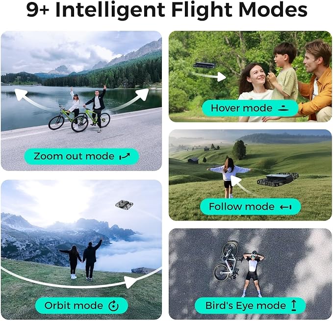 HOVERAir X1 Drone with Camera, Follow-me Drone with Self-Flying Mode, Foldable Mini Drone with HDR Video Capture, Palm Takeoff, Intelligent Flight Paths, Hands-Free Control Black (Combo Plus)