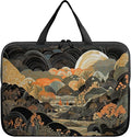 Universal Laptop Sleeve Tablet Case 12 inch, Japanese Abstract Art Slim Carrying Case Durable Handbag Travel Laptop Bag for Surface Pro 9 8 7/Laptop Go 2 3, MacBook Air 11/12