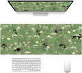 Gaming Mouse Pad XXL Extended Anime Mouse Pad 31.5x11.8 inch, Large Cute Kawaii Big Computer Mouse Mat Desk Pad with Non-Slip Rubber Base and Stitched Edge for Home Office-Cat in Grass