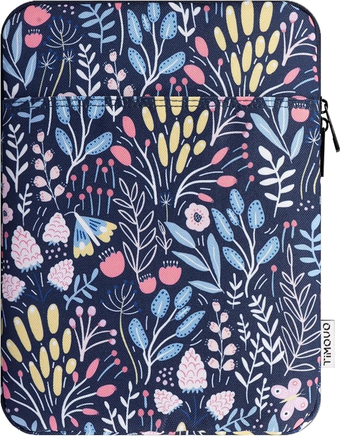 TiMOVO 9-11" Tablet Sleeve Bag for iPad 11-inch A16 2025, iPad 10.9"/10.2"| Air 11 Inch/5th/4th Gen. 10.9", Galaxy Tab A9+/A11Plus 11", Protective Bag Fit Smart Keyboard, Colorful Flower