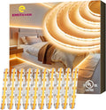 EMITEVER COB LED Strip Lights Warm White, 24V 2700K Tape Light Premium High Density, 300+Lumens/ft, 2400LEDs/Spool, Ra 90+, 16.4ft, 3W/ft, UL Listed 5 Year Warranty (Power Supply Sold Separately)