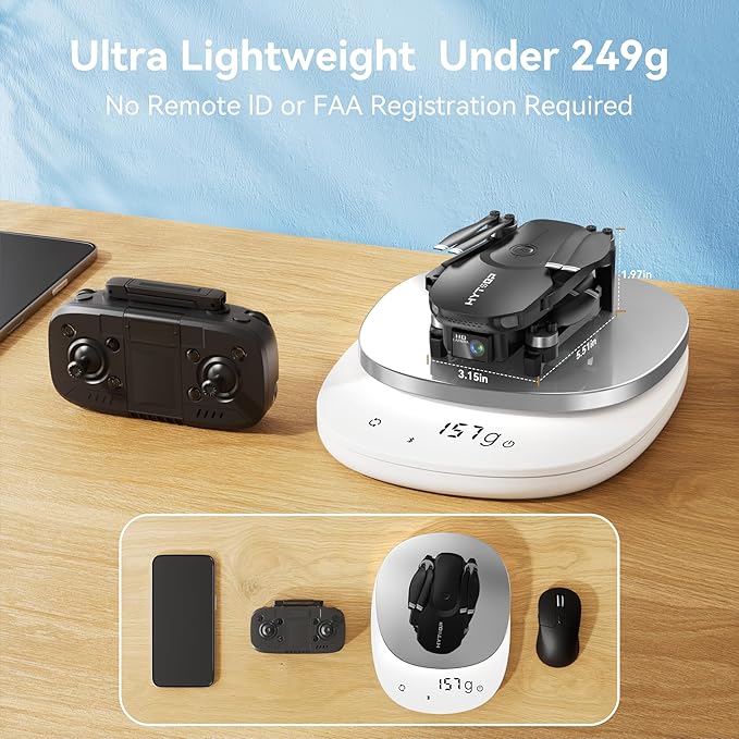 Drone with Camera for Adults 4K, 90° Remote Adjustable Lens Foldable Quadcopter, Brushless Motor, 36 Mins Flight with 2 Batteries, Optical Flow Hover, Easy for Beginners,Under 249g(Black)
