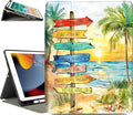 Vimorco for iPad 6th/5th Generation Case 2018/2017, for iPad Air 2/Air Case 2014/2013, for iPad Cover 6th/5th Gen 9.7-inch Pencil Holder/4 Viewing Stands/Typing Stand/Slim, Beach Path Seaside View