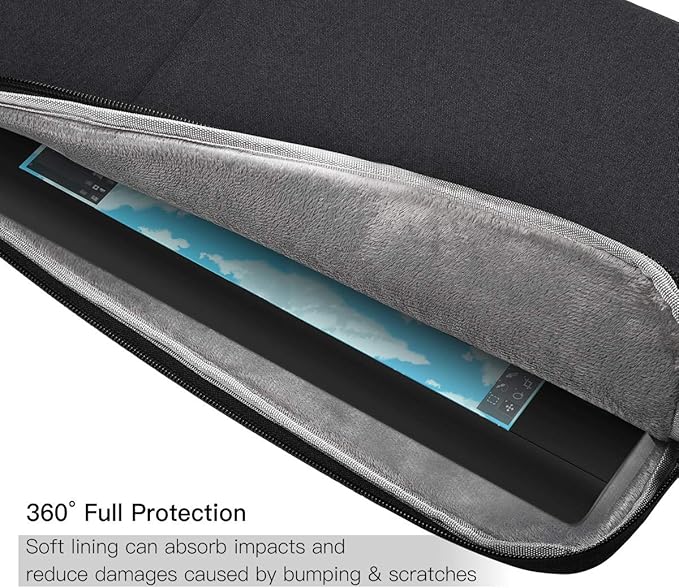 Drawing Tablet Sleeve Case Bag for XP-Pen Deco 01 V3, HUION Inspiroy H1060P/ H950P/ Kamvas 13/Inspiroy 2 Large, Wacom Intuos Pro Medium/Wacom One, Black