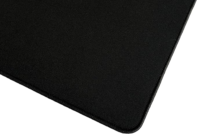 Mega Size Gaming Mouse Pad - Anti Slip Rubber Base - Stitched Edges - Large Desk Mat - 48" x 24" x 0.16" (Mega, All Black/No Logo)