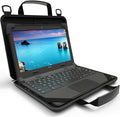 UZBL 13-14 Inch Always-on Chromebook Protective Hard Case with Adjustable Shoulder Strap and Carrying Handles
