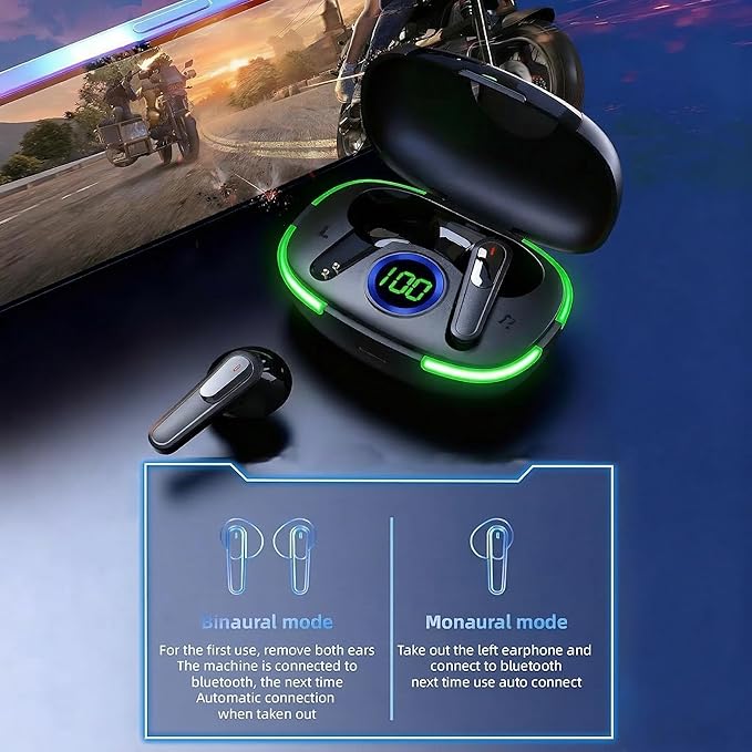 Wireless Bluetooth Earbuds, Bluetooth 5.3, 20-Hour Battery Life, Hi-Fi Stereo Sound, LED Digital Display, Waterproof Design, Suitable for Phones, Work, and Various scenarios.