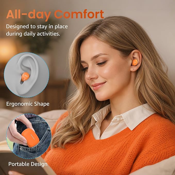 TOZO A1 Wireless Earbuds Bluetooth 5.3 Light Weight in Ear IPX5 Waterproof Headphones 2 Mic for AI Calls, Immersive Premium Sound Bass Headset with Charging Case, 32 Presets EQ Customization via App