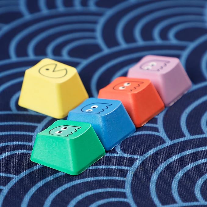 OEM Profile Pac-man Five Dye PAC PBT Key caps Custom Sublimation keycaps for MX Mechanical Gaming Keyboard (OEM Pac-man 5 Keys)