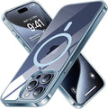 TORRAS Magnetic Shockproof for iPhone 15 Pro Case, [Military-Grade Drop Tested] [Compatible with MagSafe] Translucent Slim Protective Anti-Scratch Anti-Fingerprint Guardian 2023, Clear Blue
