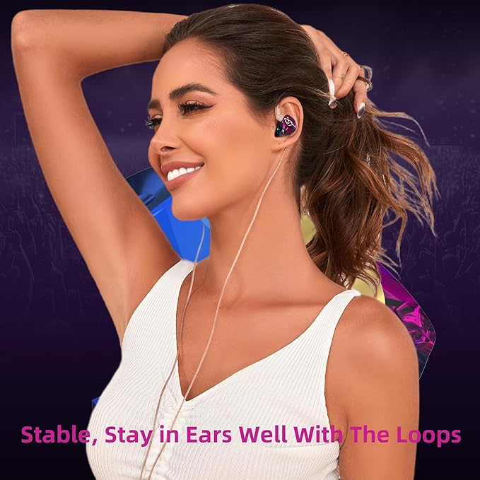 YINYOO KZ-ZST Colorful Hybrid Banlance Armature with Dynamic Ear Earphone 1BA+1DD HiFi Headset KZ in Ear Monitor Headphone Wired Earbuds IEM Earphone Gaming Ear Buds (Colorful/zst Without Microphone)