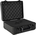 13 Inch Aluminum Carrying Case 13 X 10 X 5.5 Inch Ideal for Microphone & Camera Gear Transportation, DJ Mixer Case with Customizable Pre-Diced Foam, Black