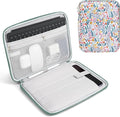 TiMOVO 9-11" Tablet Sleeve Bag for iPad 11-inch A16 2025, iPad 10.9"/10.2"| Air 11 Inch/5th/4th Gen. 10.9", Galaxy Tab A9+/A11Plus 11", Protective Bag with Pockets, Flowers