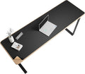 Chihein 63” x 20” Cork & PU Leather Desk Mat (Black) - Huge Mouse Pad, Double Sided Waterproof Desk Pad Protector for Gaming, Office, Home