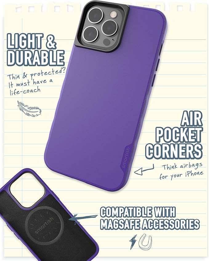 Smartish® iPhone 13 Pro Max Slim Case - Gripmunk Compatible with MagSafe [Lightweight + Protective] Thin Grip Cover with Microfiber Lining - You're Just Jelly