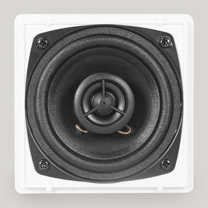 Rockville Pair Cube White 3.5" 30W RMS Home Theater Wall Speakers, 8 Ohm, 360-Degree Swivel Brackets, 2-Way Audio, Compact Design, for Home Theater and Surround Sound