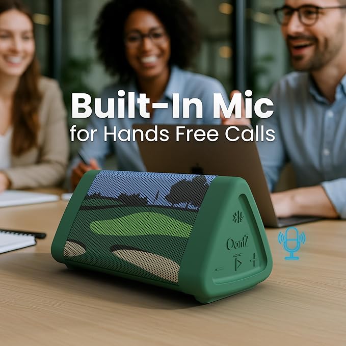 OontZ Angle 3 (4th Gen) – Portable Bluetooth Speaker, 12W Stereo Sound, 24 Hour Playtime, Rich Bass, 100 Foot Wireless Range, Waterproof, Home, Outdoor, Travel, Great Gift and Golf Speaker (Green)