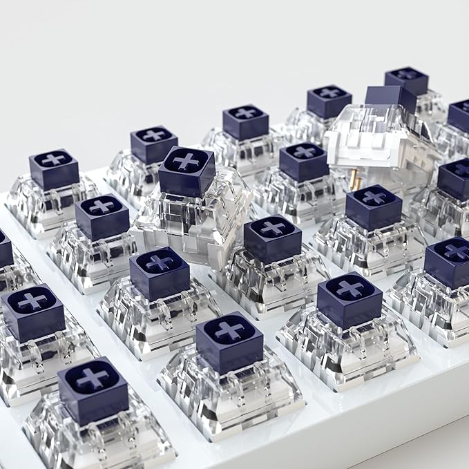 Kailh Box Navy Switches for Mechanical Gaming Keyboard,3-Pin 60gf Clicky/Factory Lubed/IP56 Dust&Waterproof Switches(Kailh Box Navy,10Pcs)