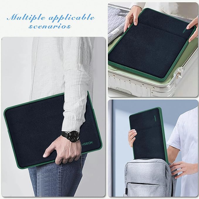 Hseok Laptop Sleeve 15.6 16 inch Case Compatible with MacBook Neo 16, MacBook Pro 16" M5/M4/M3/M2/M1, MacBook Air Pro 15", XPS 16, Most 15" 15.6" 16" Notebooks,B02K06