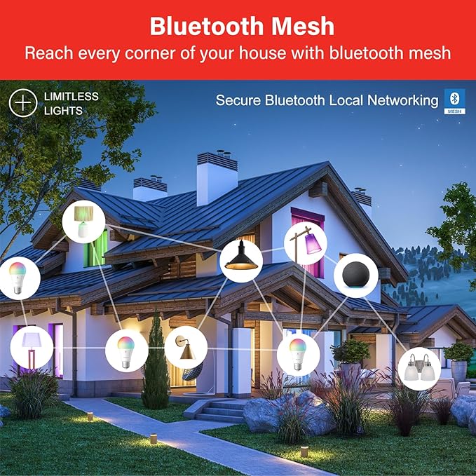 Sengled Alexa Light Bulb, E12 Smart Bulbs, Edison Bulbs Bluetooth Mesh, 40 Watt Candelabra Light Bulbs 2700K B11, Smart Bulbs That Work with Alexa, Dimmable & Group Control, No Hub Request, 4 Pack