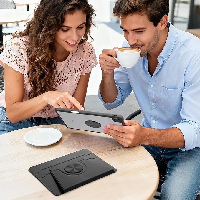 Wenlaty for iPad Air 11 inch Case (M4/M3/M2) & Air 5th/4th Generation Case 10.9 inch,for iPad Pro 11 inch 4/3/2/1 Gen,360° Rotating Cover,Detachable Magnetic Back,Pencil Holder,Auto Sleep/Wake,Black