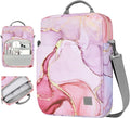 Dadanism 9-11 Inch Tablet Sleeve Bag Carrying Case with Shoulder Strap for iPad (A16) 11", iPad 10th Gen 10.9", iPad Air M4/Pro M5 11", iPad 9/8/7th 10.2", Galaxy Tab A11+ Plus 11", Cloudy Pink