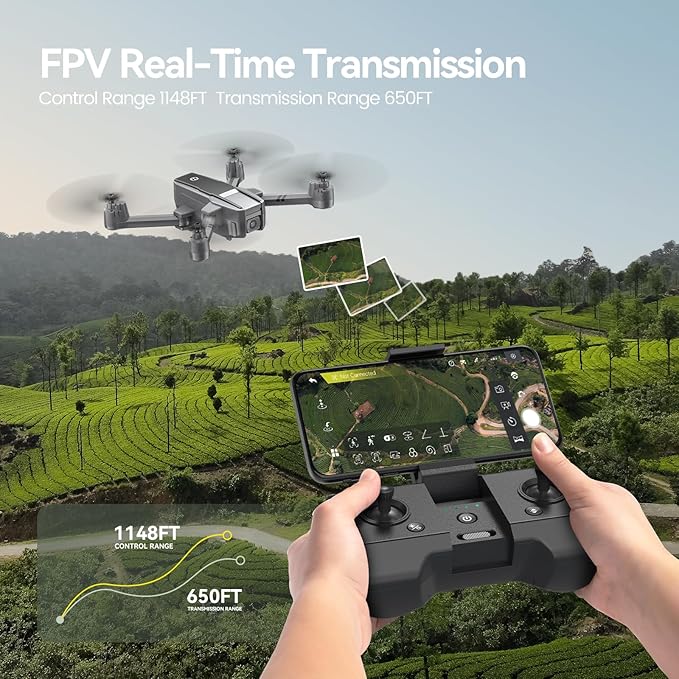 Holy Stone HS440D GPS Drones with Camera for Adults 4K UHD Camera, Unger 249g with GPS Auto Return, Follow Me, Waypoints and Customized Carrying Case