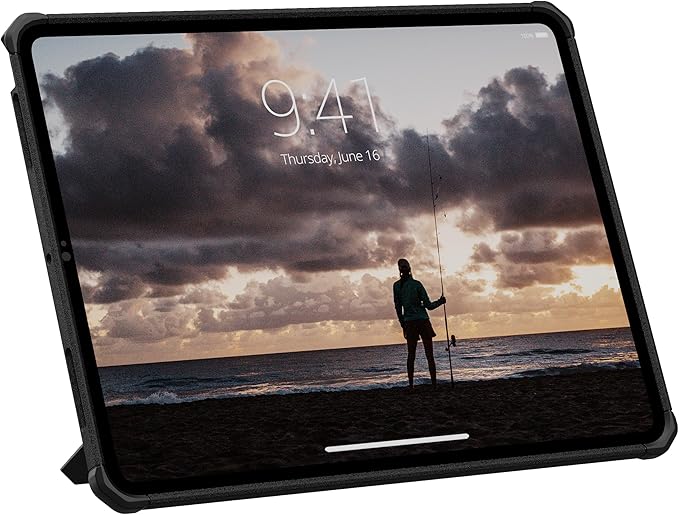 URBAN ARMOR GEAR UAG Designed for iPad Pro 13" 8th/7th Gen 2024-2025 M5/M4 Case A3360 A3361 A3362 - Rugged Protective Cover with Kickstand and Pencil Holder Scout Plus Black