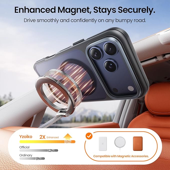 2 in 1 for iPhone 17 Pro Max Case,[1 Screen Protector],7X Military-Grade Drop Protection,Fits MagSafe,Tough, Rugged & Durable for Heavy Duty iPhone 17 Pro Max Case,Black