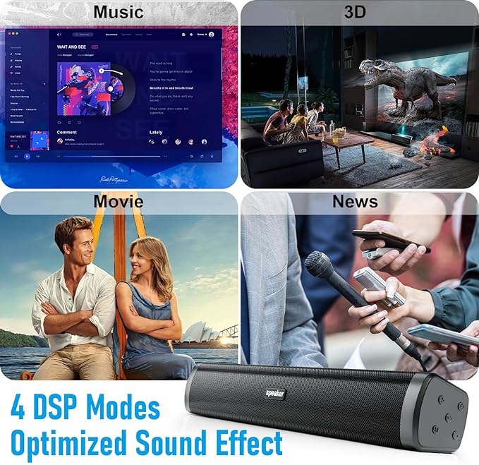 Dnil Portable Long bar Speaker, Bluetooth Wireless Speaker, a Wireless Bluetooth Speaker Suitable for Indoor and Outdoor use, Ideal for TV, Parties, The Beach, and Vacations.
