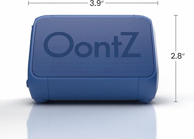 OontZ Angle Solo Portable Bluetooth Speaker - Ultra Portable, 14 Hours of Playtime, 100ft Wireless Range, Waterproof, Budget-Friendly Speaker for Travel, Outdoor or Home, Great Gift (Blue)