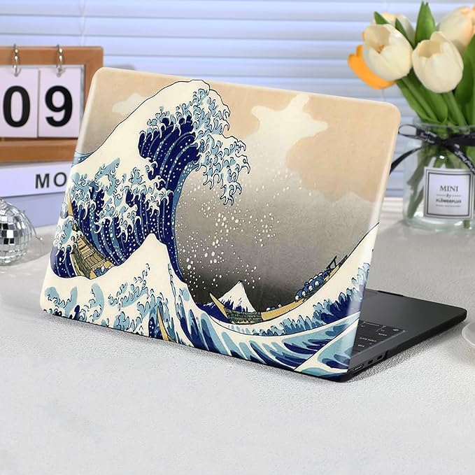 Funut Compatible with MacBook Air 13 Inch Case A1466 & A1369, Hard Plastic Protective Case Air 13.3 Scratch-Free Rubberized Case Cover for 2010-2017 Older MacBook Air 13.3", Sea Wave