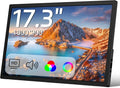 17.3" Large Portable Monitor,IPS Gaming Monitor Laptop Monitor with Built-in Kickstand HDMI USB C External Screen for PC Mac Phone Xbox PS5 - A1M（17.3"）